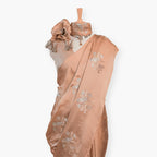 Heirlooms of Silk Saree Saree Light Brown Satin Saree