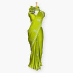 Heirlooms of Silk Saree Saree Lime Green Satin Saree