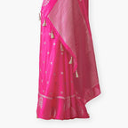 Heirlooms of Silk Saree Saree Rani Pink Satin Saree