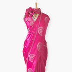 Heirlooms of Silk Saree Saree Rani Pink Satin Saree