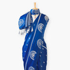 Heirlooms of Silk Saree Saree Royal Blue Satin Saree