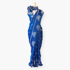 Heirlooms of Silk Saree Saree Royal Blue Satin Saree
