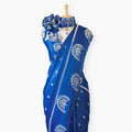 Heirlooms of Silk Saree Saree Royal Blue Satin Saree