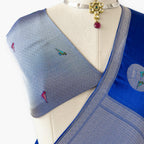 Heirlooms of Silk Saree Saree Royal Blue Satin Saree