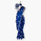 Heirlooms of Silk Saree Saree Royal Blue Satin Saree