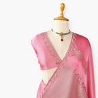 Heirlooms of Silk Saree Saree Soft Pink Satin Saree