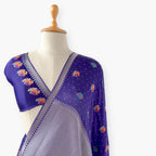 Heirlooms of Silk Saree Saree Voilet Pure Satin Saree