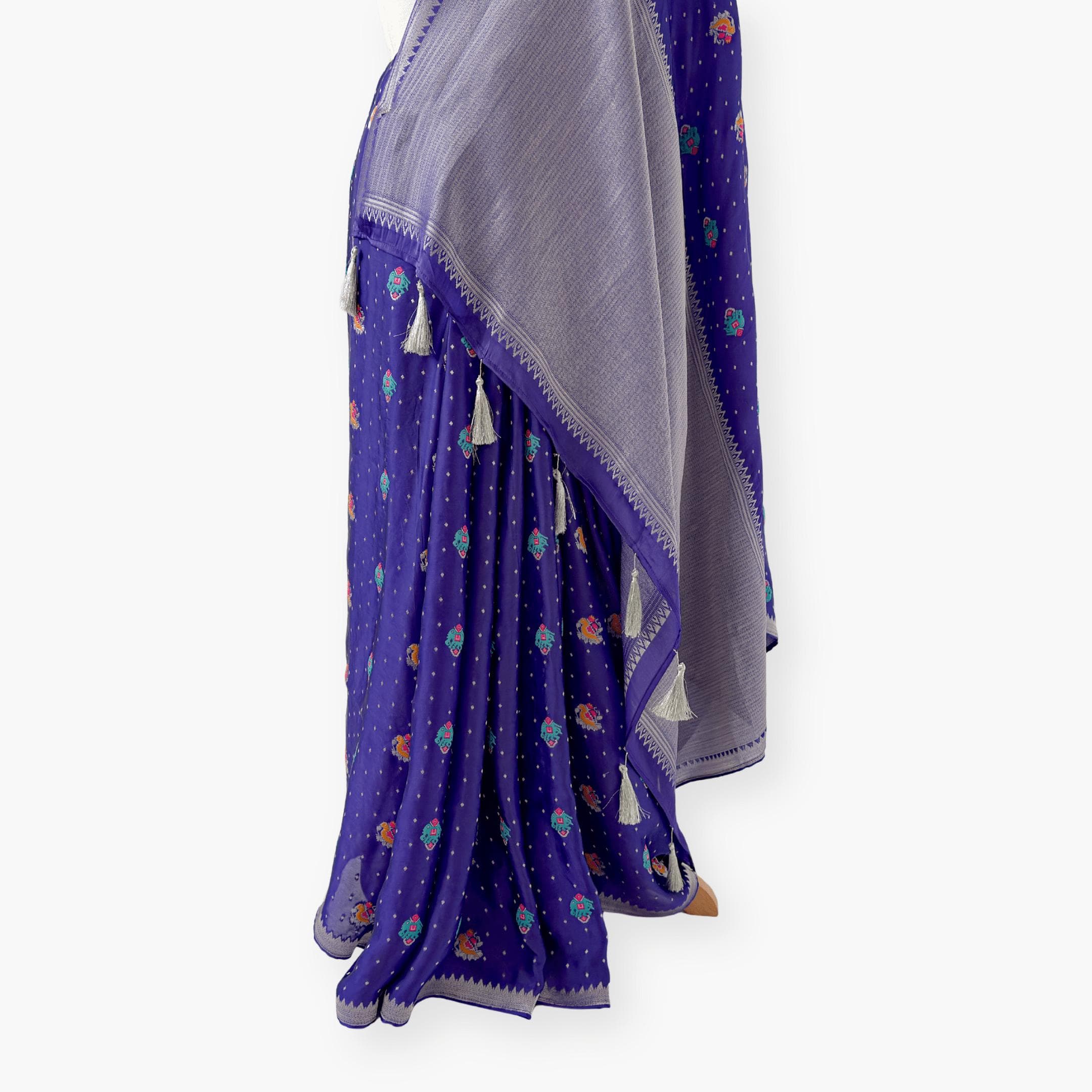Heirlooms of Silk Saree Saree Voilet Pure Satin Saree