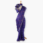 Heirlooms of Silk Saree Saree Voilet Pure Satin Saree