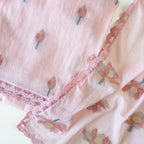 Lotus Jamdani Unstitched Suit Unstitched Suit Blush Pink Suit Set