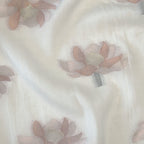 Lotus Jamdani Unstitched Suit Unstitched Suit Light Grey Suit Set
