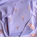 Lotus Jamdani Unstitched Suit Unstitched Suit Pastel Lilac Suit Set