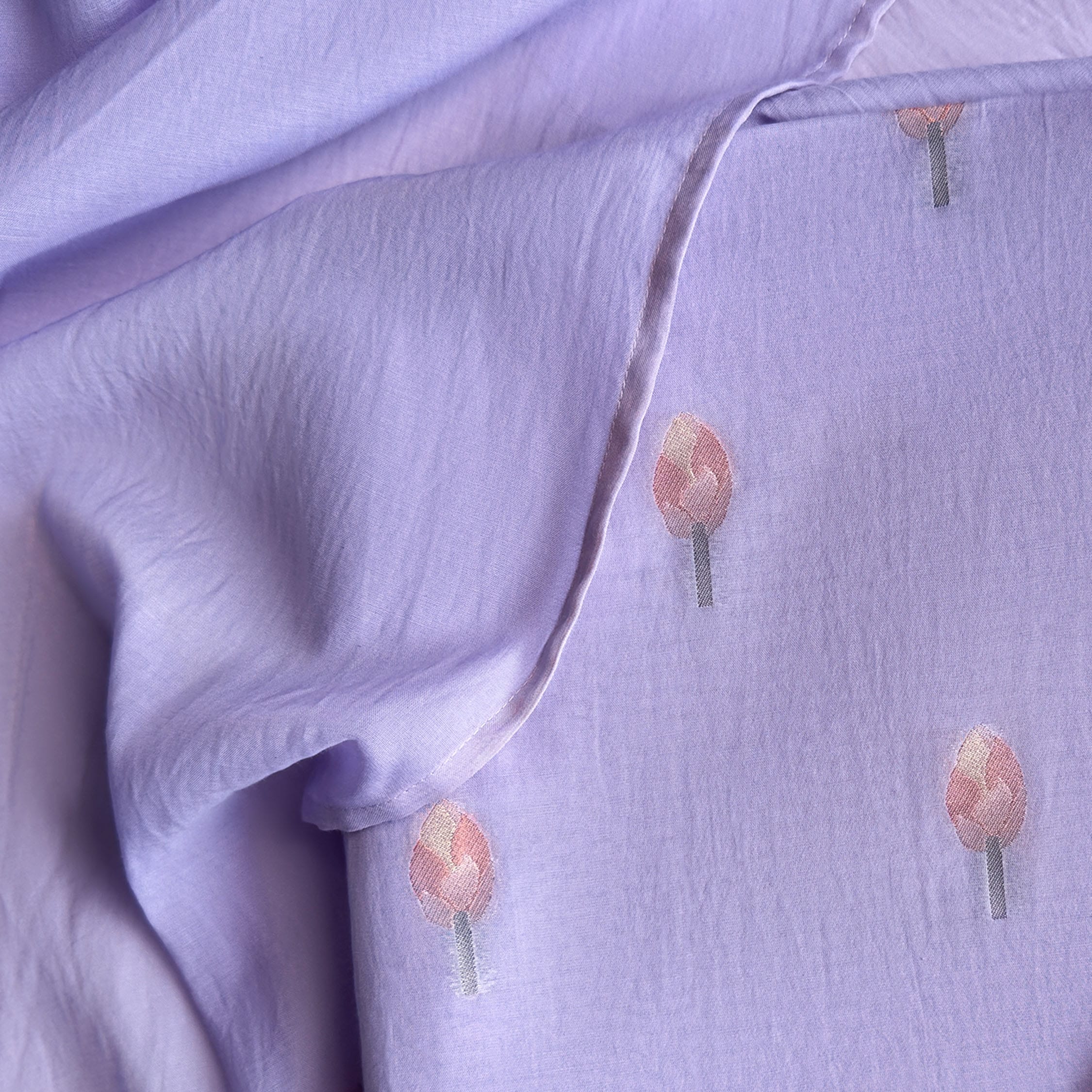 Lotus Jamdani Unstitched Suit Unstitched Suit Pastel Lilac Suit Set