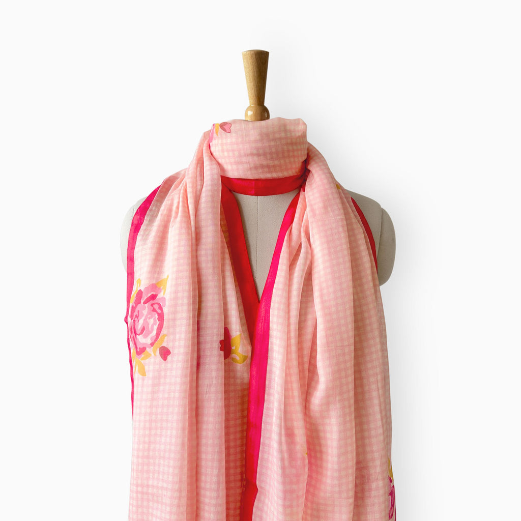 Mix Dupatta Dupatta Blush Pink Mul Chanderi Dupatta