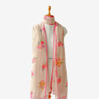 Mix Dupatta Dupatta Blush Pink Printed Pure Linen Dupatta