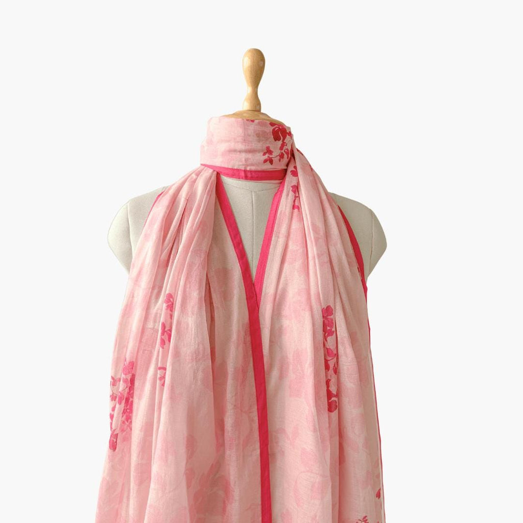 Mix Dupatta Dupatta Bright Pink Chanderi Dupatta