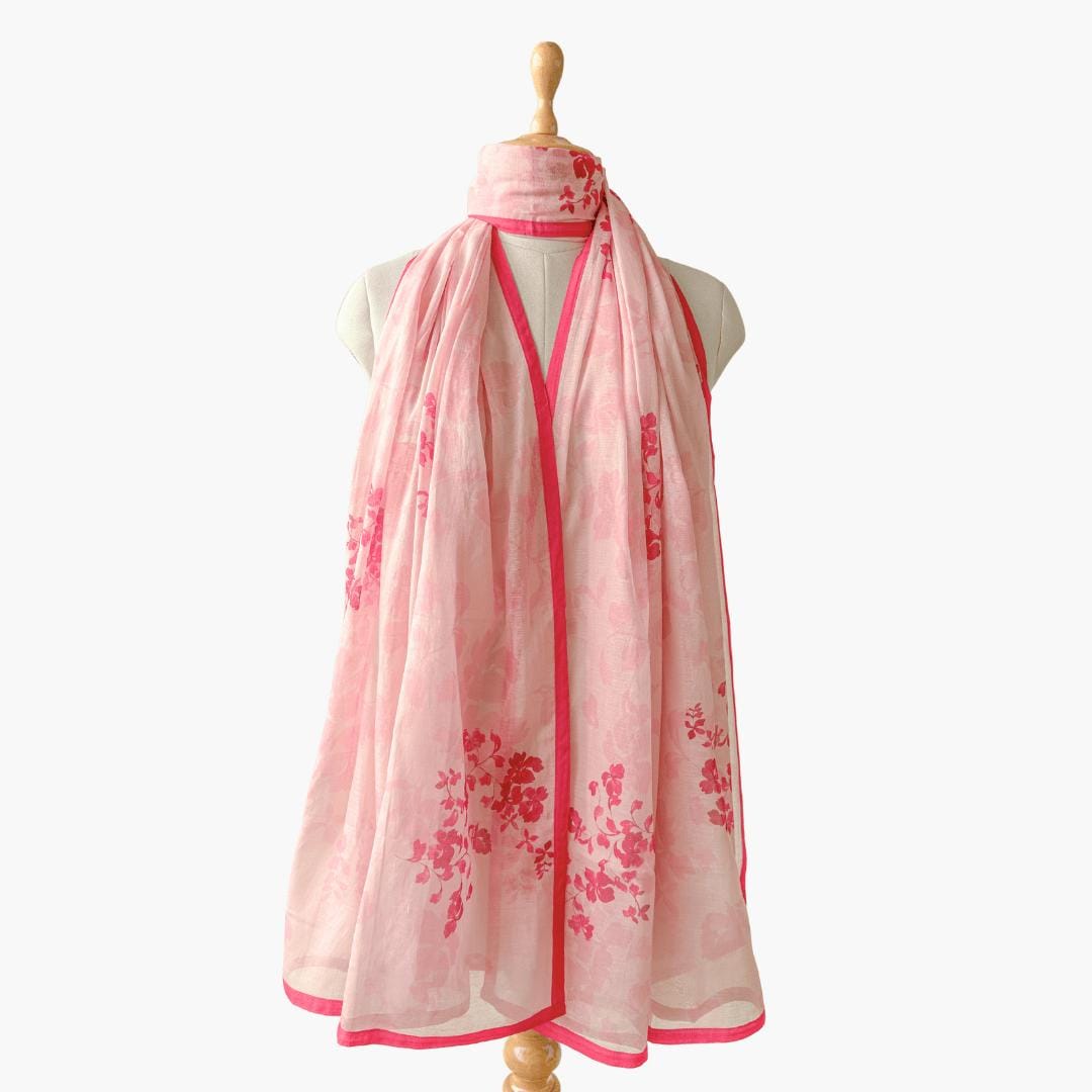 Mix Dupatta Dupatta Bright Pink Chanderi Dupatta