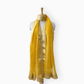 Mix Dupatta Dupatta Bright Yellow Traditional Woven Pure Organza Dupatta