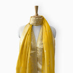 Mix Dupatta Dupatta Bright Yellow Traditional Woven Pure Organza Dupatta