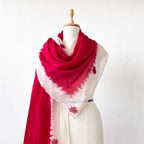 Mix Dupatta Dupatta Deep Red & Beige Abstract Floral Digital Printed Pure Organza Dupatta (Width 40 Inches)