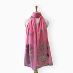 Mix Dupatta Dupatta Hot Pink Garden Of Marrigold Woven Applique Pure Mul Chanderi Dupatta