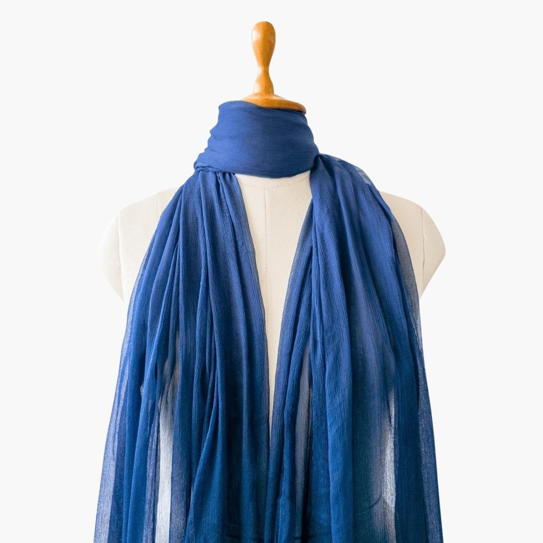 Mix Dupatta Dupatta Indigo Blue Chiffon Dupatta