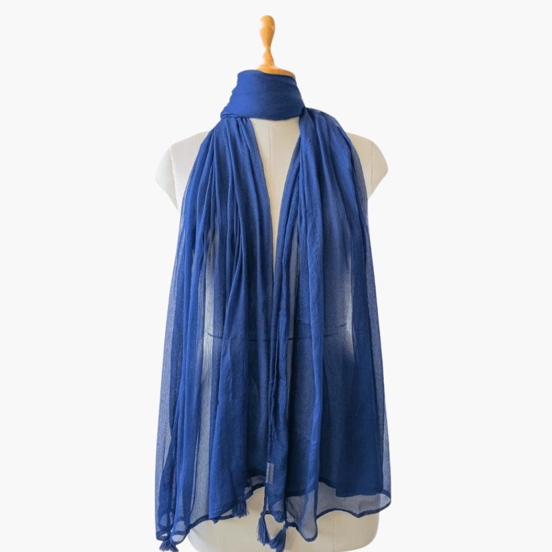 Mix Dupatta Dupatta Indigo Blue Chiffon Dupatta