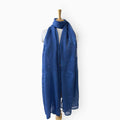 Mix Dupatta Dupatta Indigo Blue Floral Woven Pure Mul Chanderi Duppata