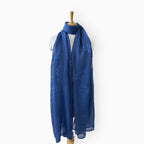 Mix Dupatta Dupatta Indigo Blue Floral Woven Pure Mul Chanderi Duppata