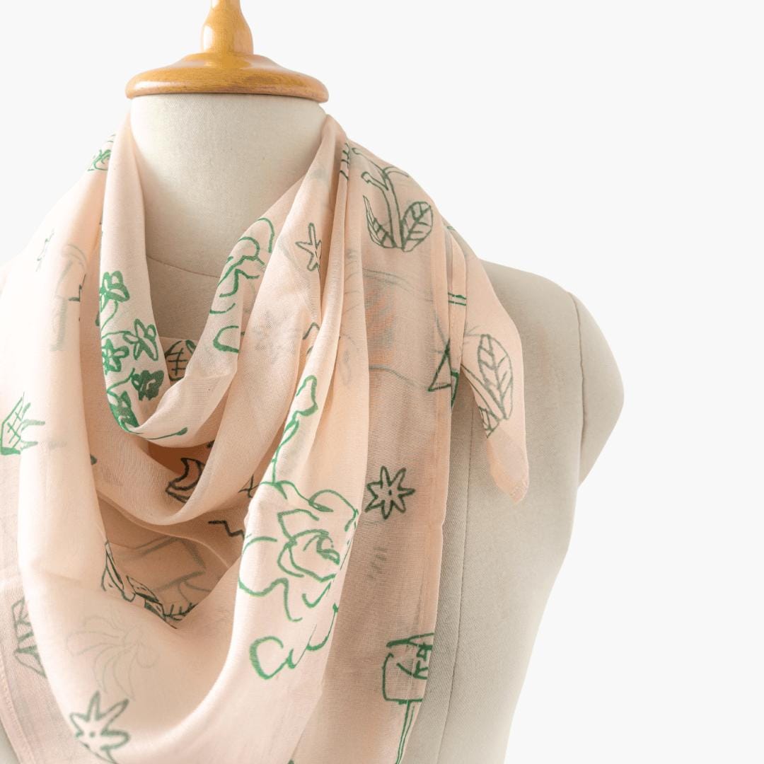 Mix Dupatta Dupatta Light Peach Chanderi Scarf