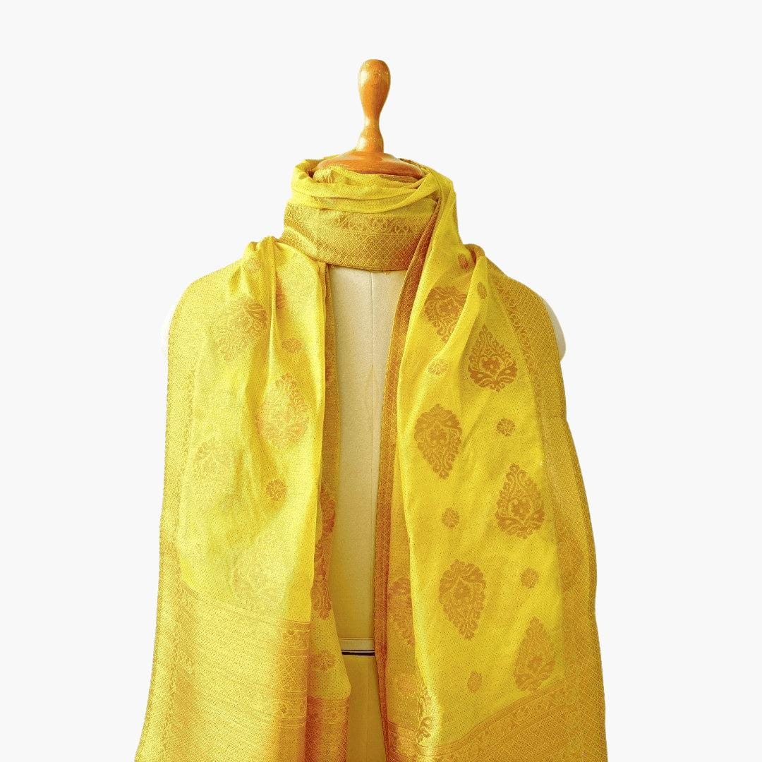 Mix Dupatta Dupatta Light Yellow Silk Dupatta