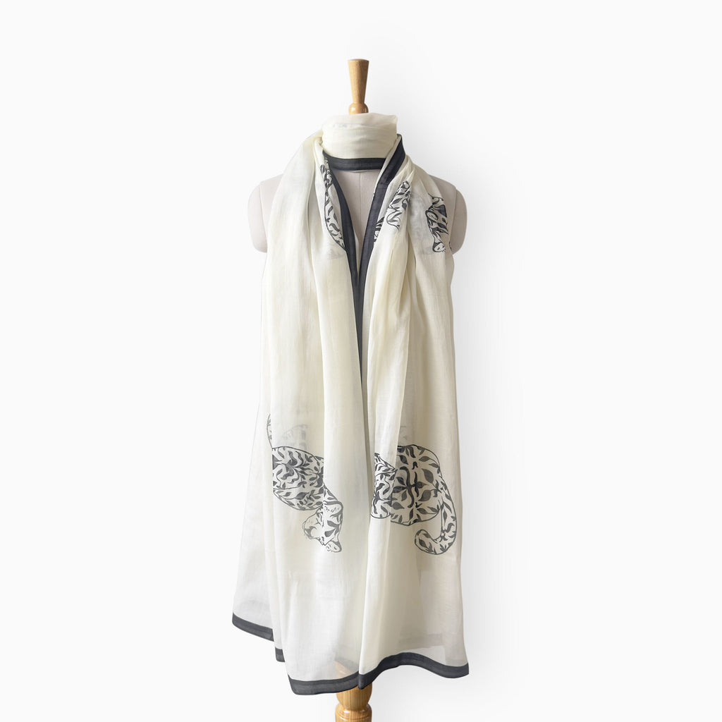 Mix Dupatta Dupatta Off-White & Black Mul Chanderi Dupatta