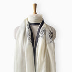 Mix Dupatta Dupatta Off-White & Black Mul Chanderi Dupatta