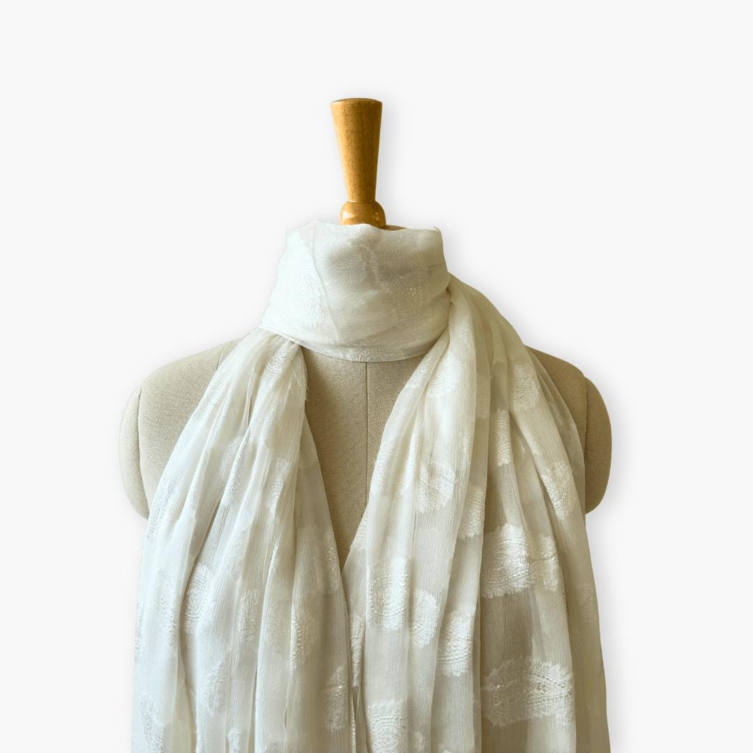 Mix Dupatta Dupatta Off-White Chiffon Dupatta