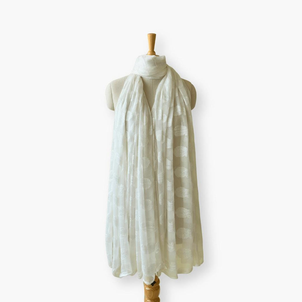 Mix Dupatta Dupatta Off-White Chiffon Dupatta