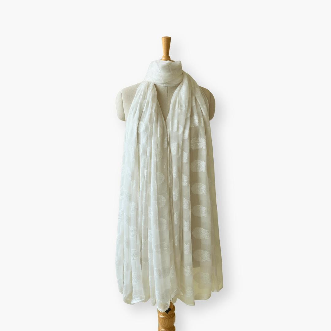 Mix Dupatta Dupatta Off-White Chiffon Dupatta