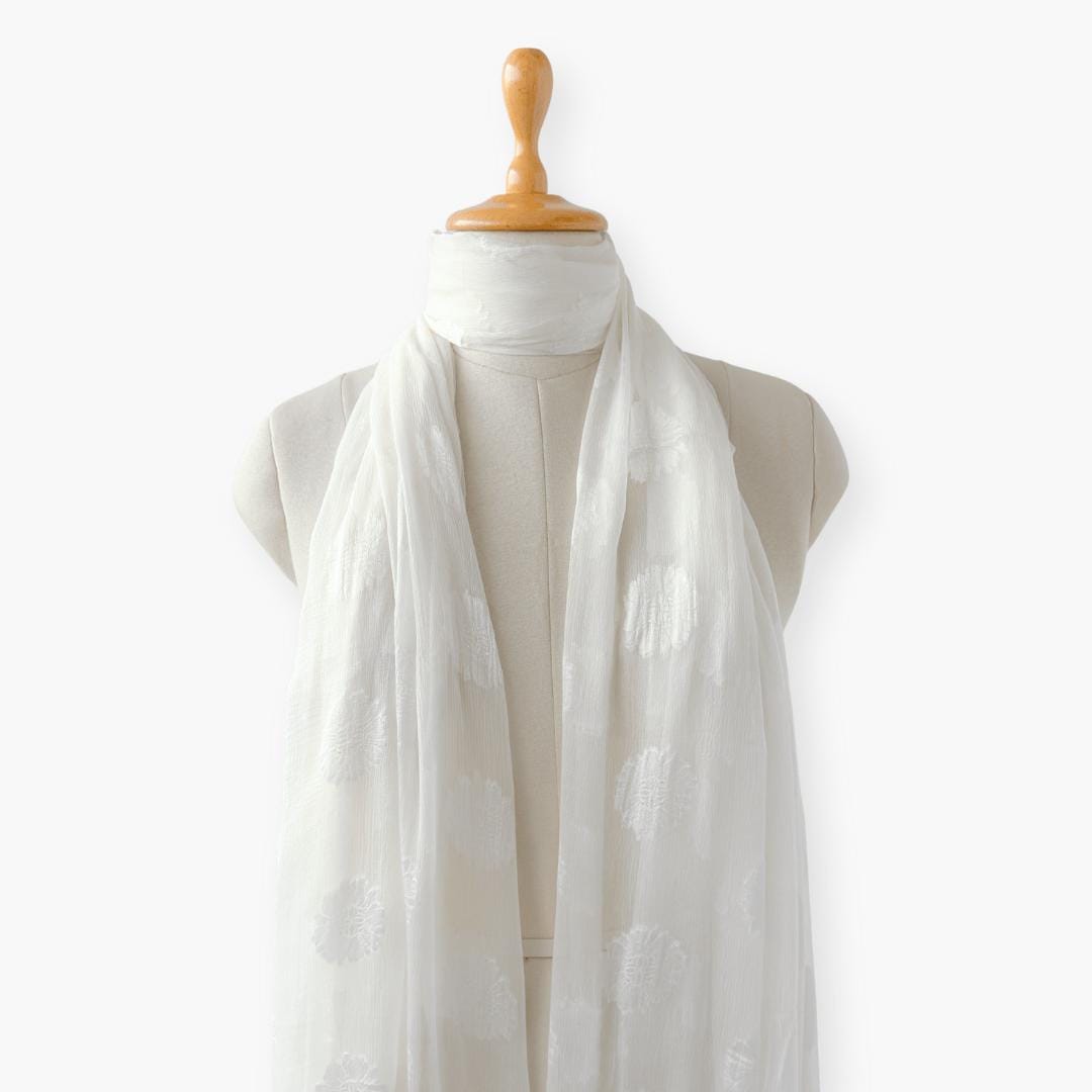 Mix Dupatta Dupatta Off-White Chiffon Dupatta