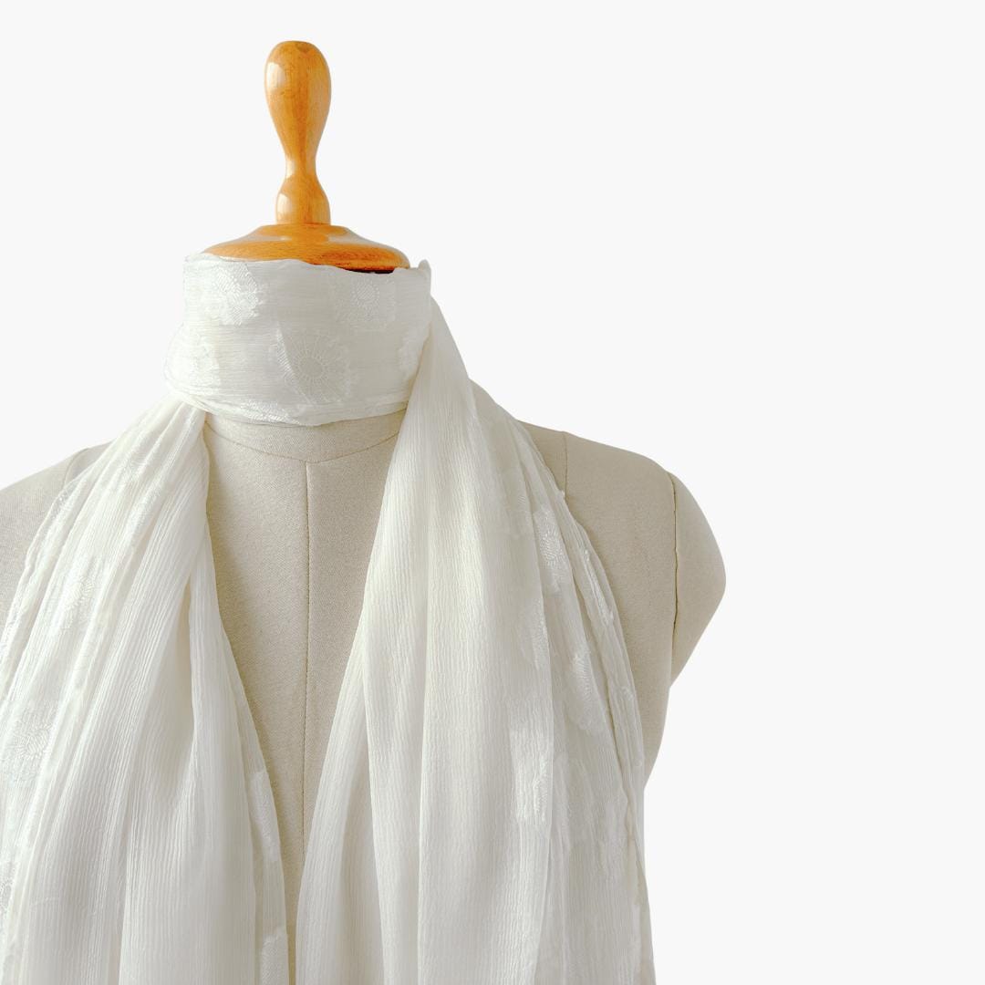 Mix Dupatta Dupatta Off-White Chiffon Dupatta