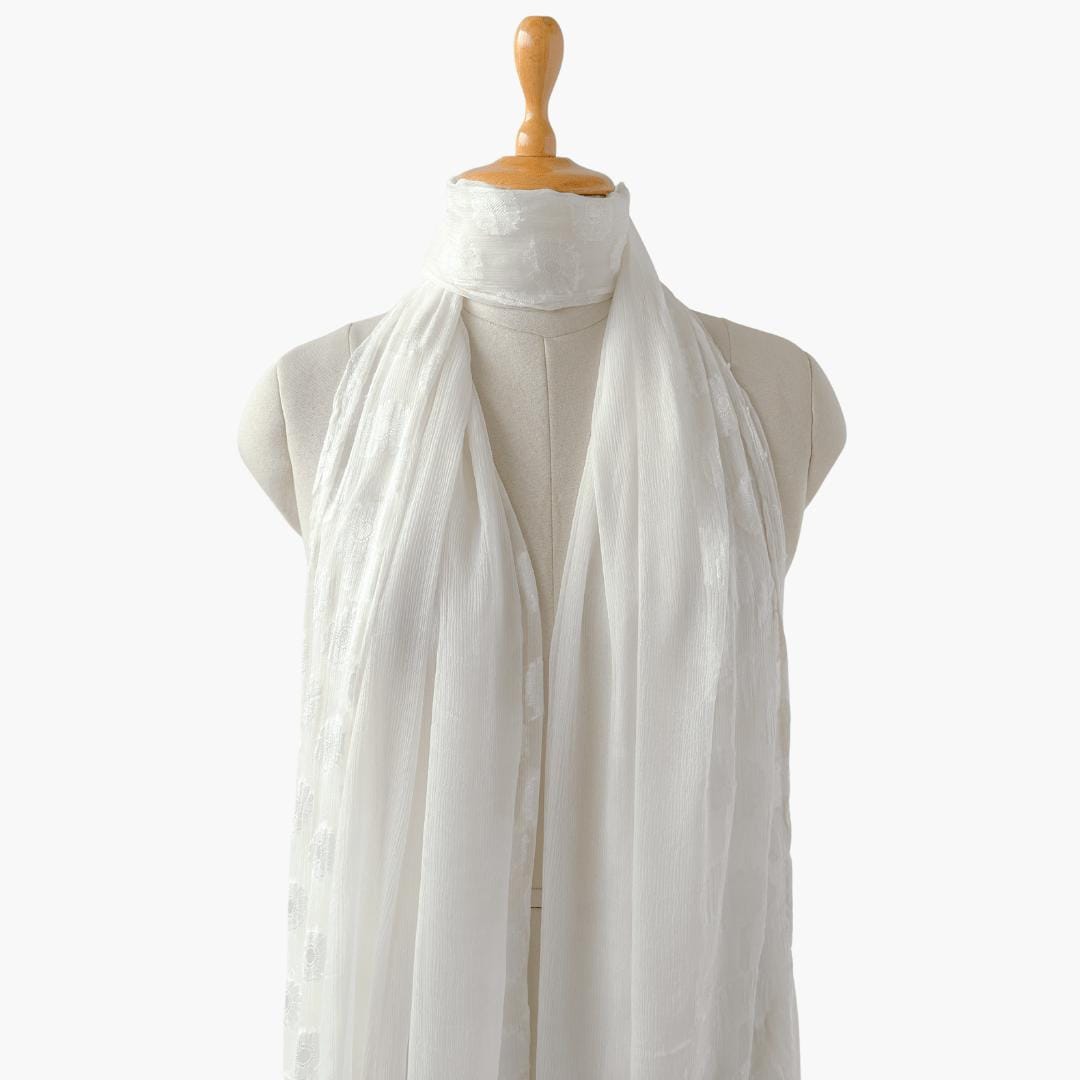 Mix Dupatta Dupatta Off-White Chiffon Dupatta