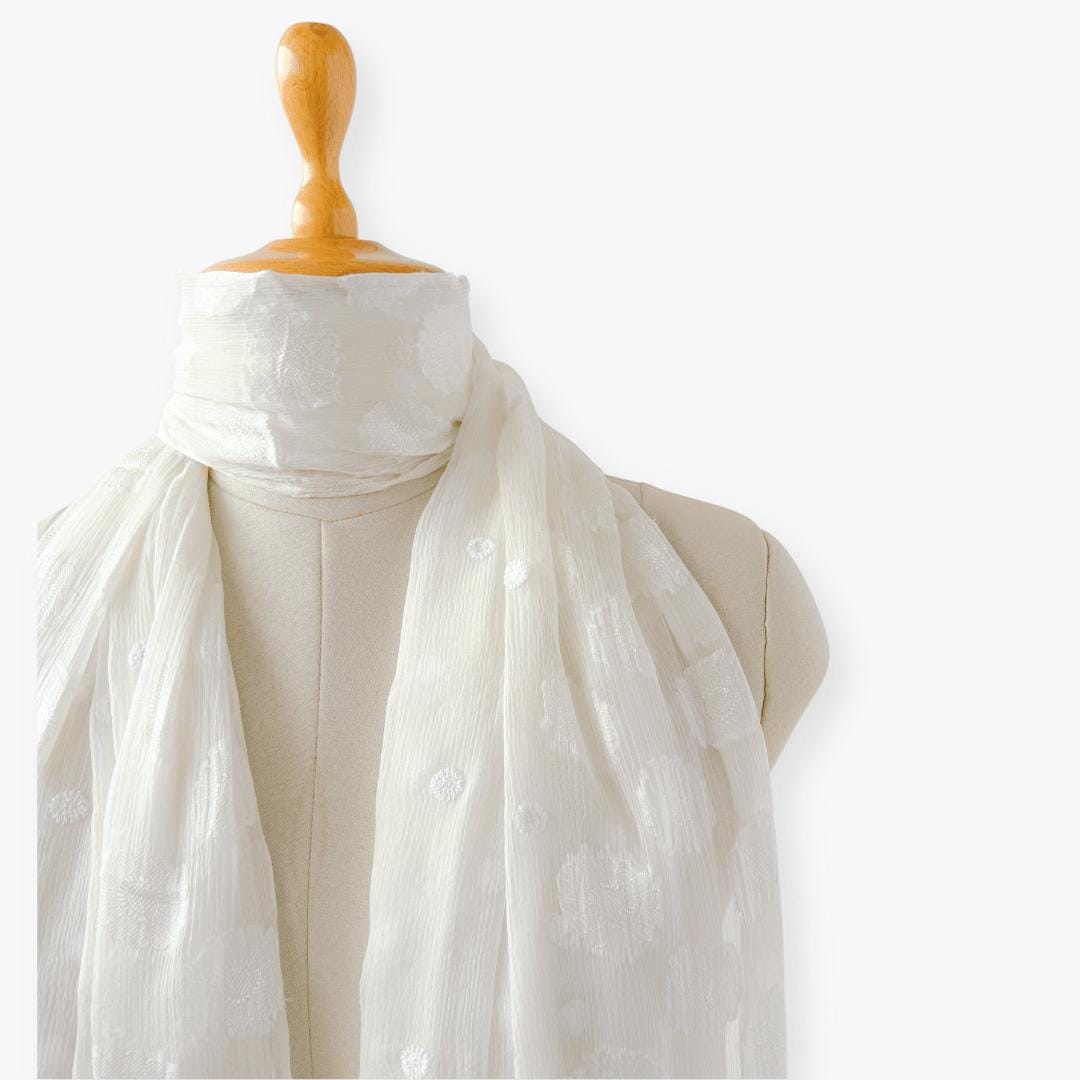 Mix Dupatta Dupatta Off-White Chiffon Dupatta