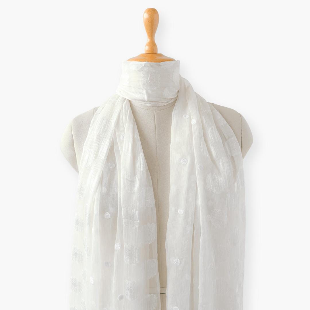 Mix Dupatta Dupatta Off-White Chiffon Dupatta