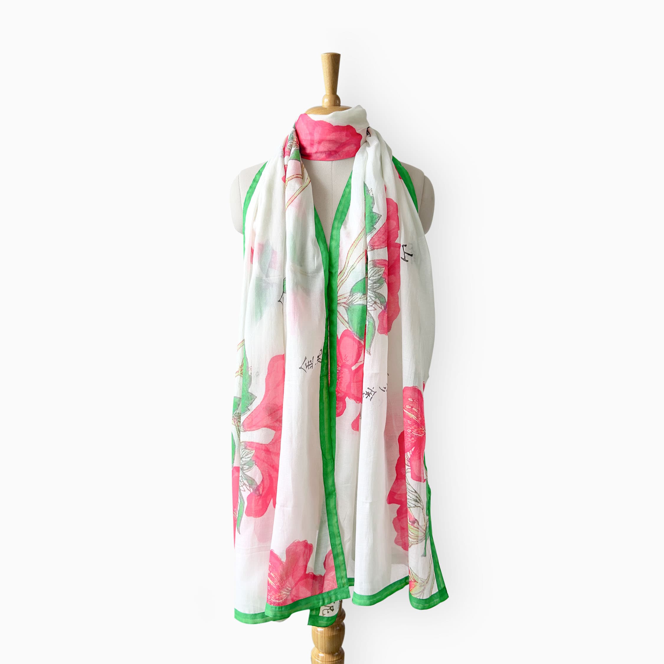 Mix Dupatta Dupatta Off-White & Green Mul Chanderi Dupatta