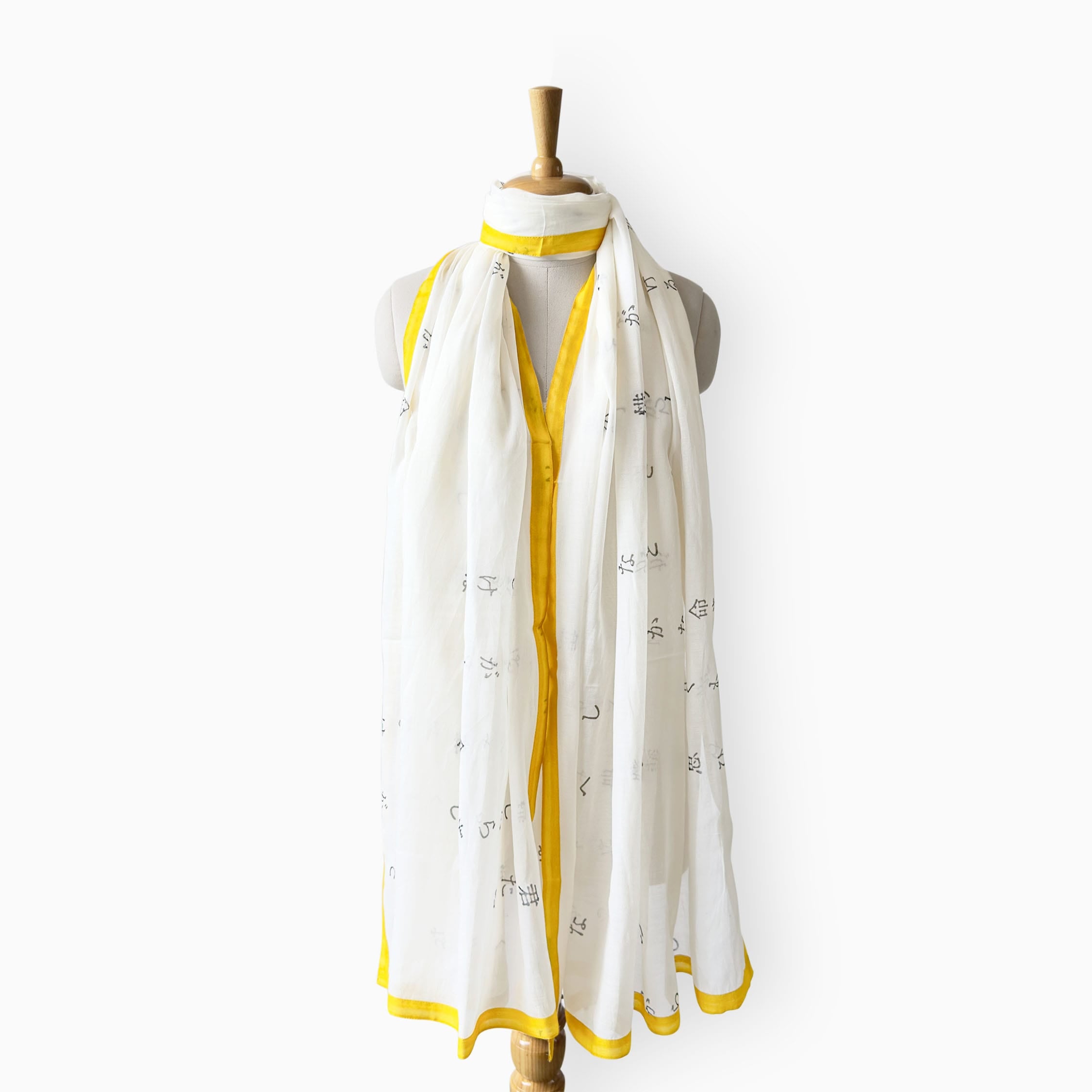 Mix Dupatta Dupatta Off-White & Yellow Mul Chanderi Dupatta