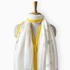 Mix Dupatta Dupatta Off-White & Yellow Mul Chanderi Dupatta