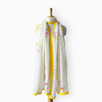 Mix Dupatta Dupatta Off-White & Yellow Mul Chanderi Dupatta