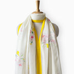 Mix Dupatta Dupatta Off-White & Yellow Mul Chanderi Dupatta