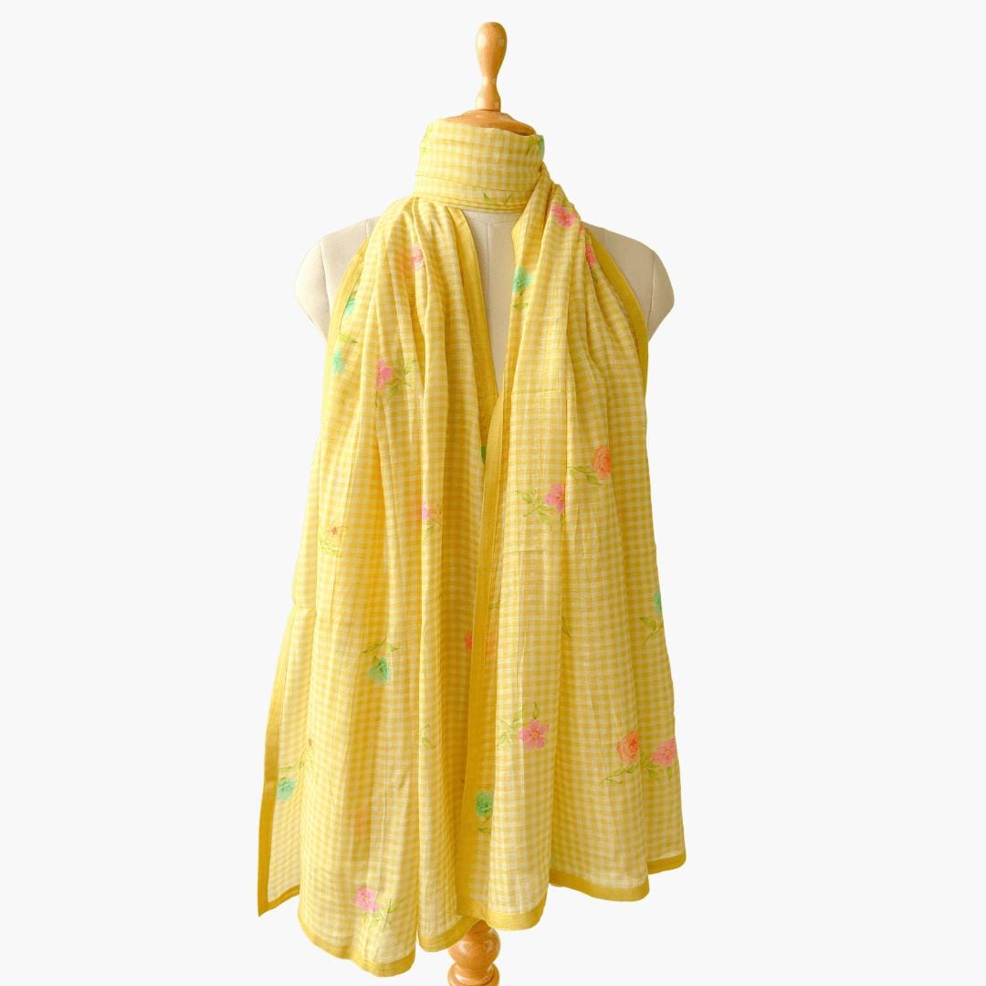 Mix Dupatta Dupatta Pastel Lime Linen Dupatta