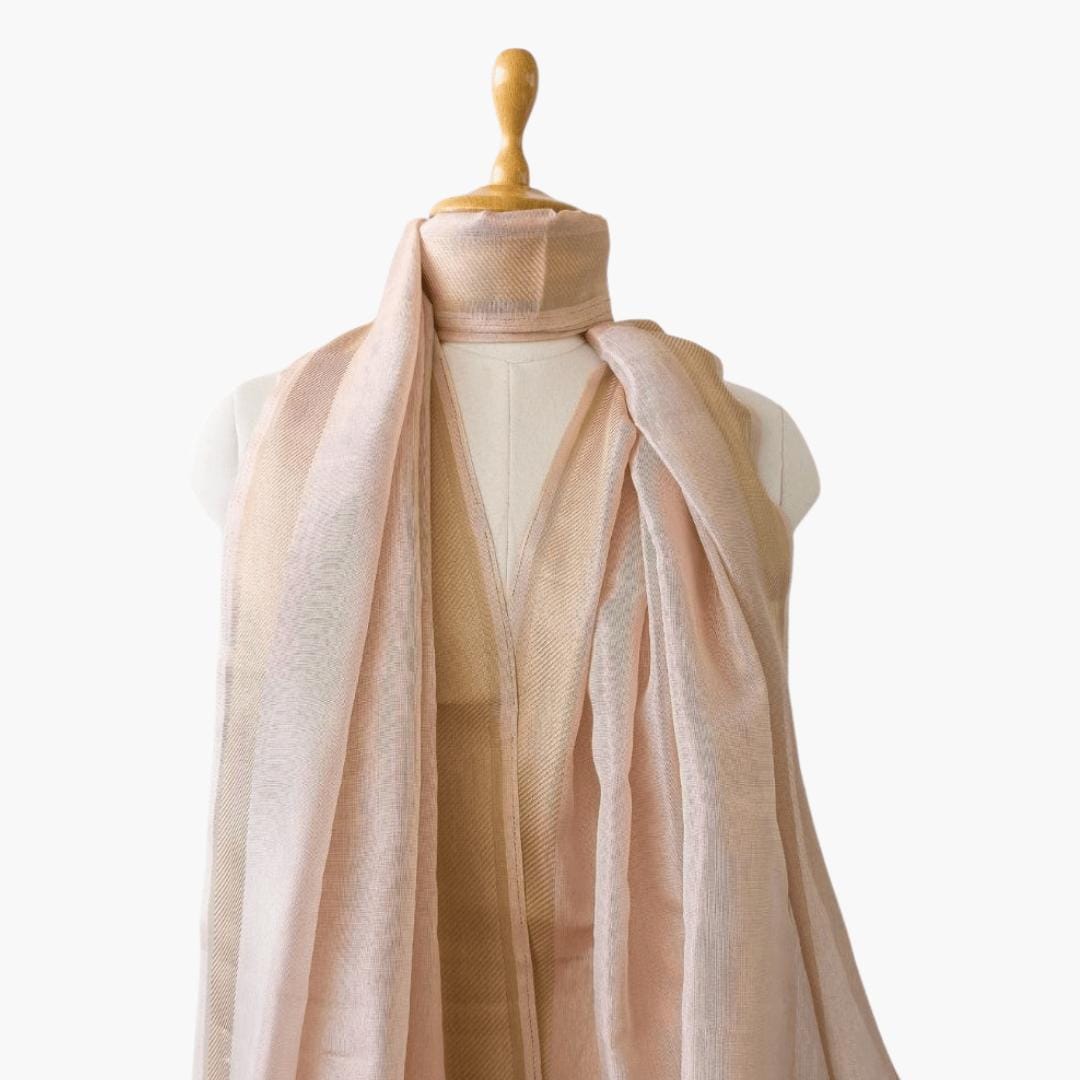 Mix Dupatta Dupatta Rose Gold Tussar Silk Dupatta