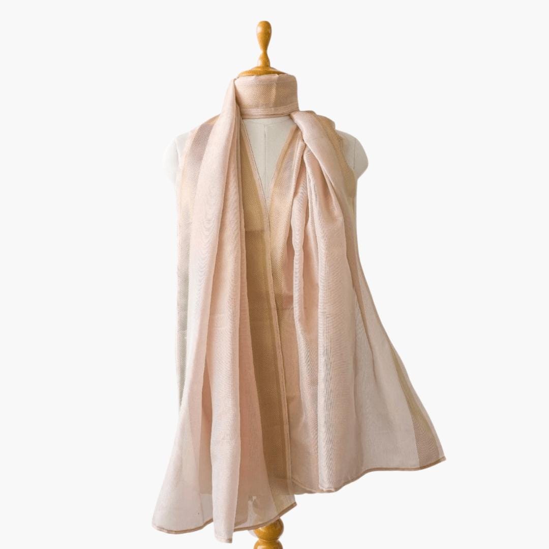 Mix Dupatta Dupatta Rose Gold Tussar Silk Dupatta