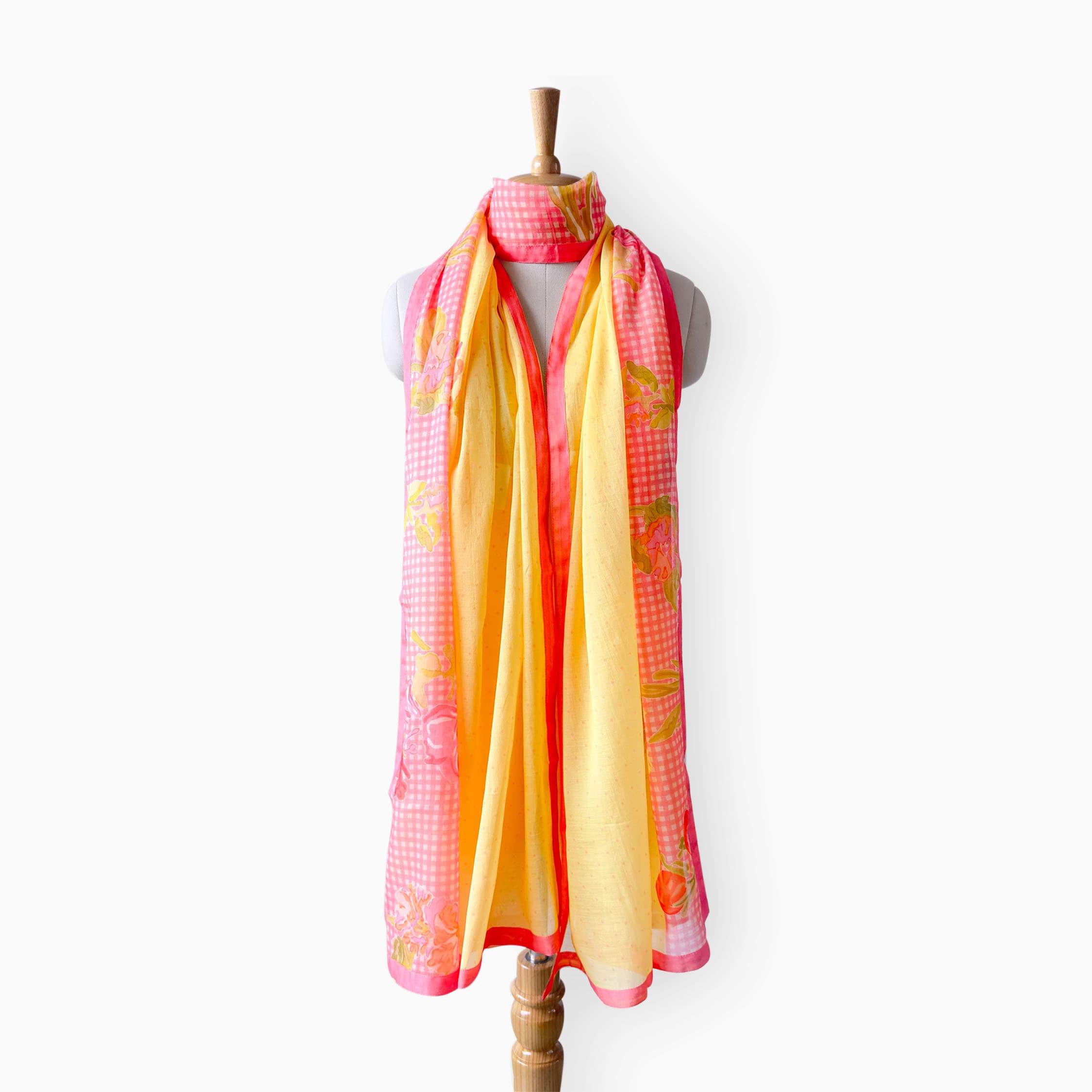 Mix Dupatta Dupatta Summer Yellow Mul Chanderi Dupatta